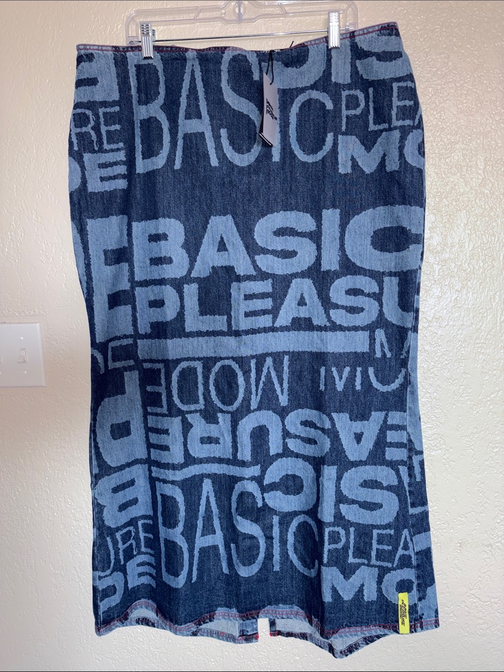 BO951 - NWT - Basic Pleasure Mode Blue Denim Graphic Streetwear Maxi-3X
